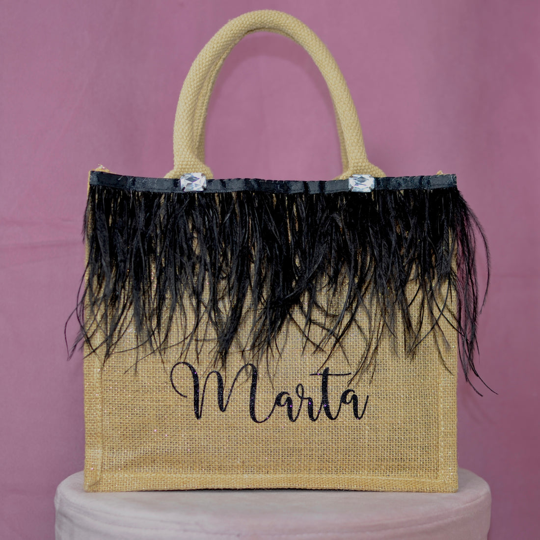 Tote Bag Personalizzabile con piume